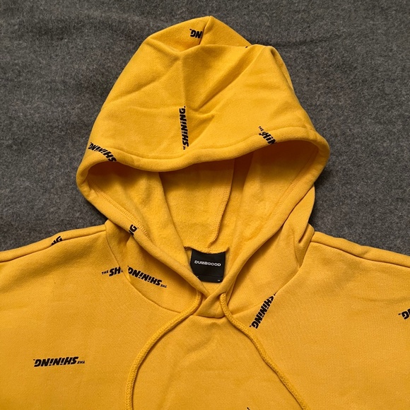 DUMBGOOD x THE SHINING Repeat Logo Yellow Pullover Hoodie Kubrick Collection - Picture 4 of 13
